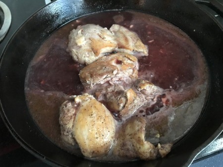 cooking chicken