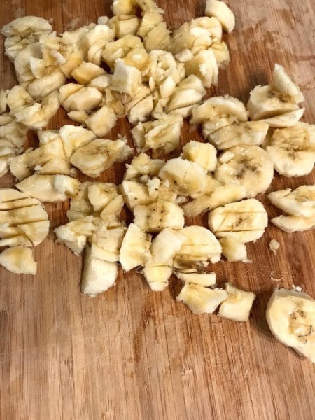 chopped bananas
