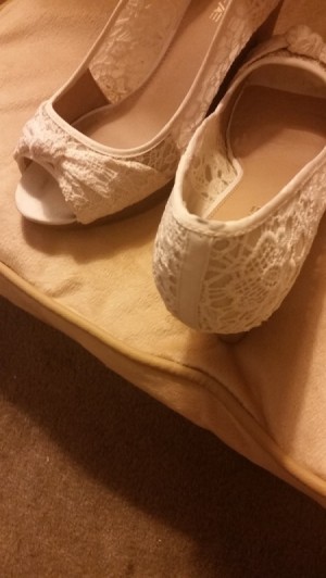 Removing an Oil Stain on Crocheted White Lace Shoes