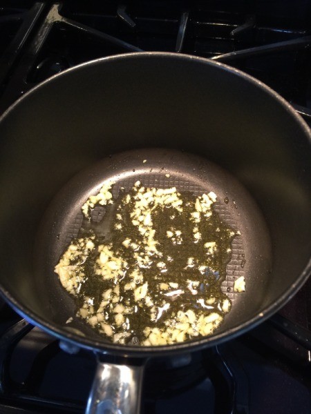 sauteing garlic