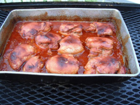 cooked Barbecued Chicken