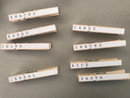 Mod Podge Clothespins - allow to dry before use, can be dried in the sun