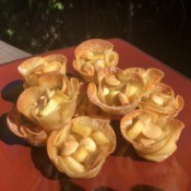 Caramel Apple Crisps on plate