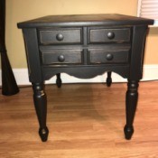 Value of a Mersman Side Table - 4 drawer side table that has been painted black