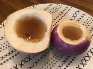 Honey in cut Turnip