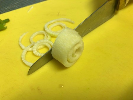 Fresh Herb and Veggie Bouquet - cut into thin slices