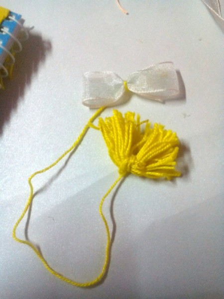 DIY Fur Covered Notebook - tie to a ribbon bow