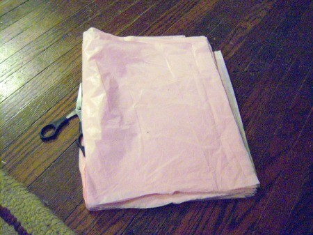 Make Big Showy Flowers from Plastic Tablecloths - does not need to be perfect