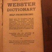 A vest pocket Webster dictionary