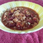 Spicy Pork and Beans in bowl