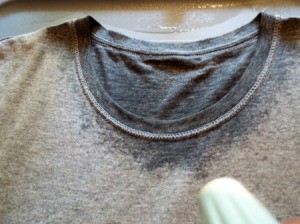 Cleaning 'Ring Around The Collar' - dirty t-shirt