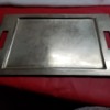 Identifying a Metal Tray - metal tray with recessed center and two handles