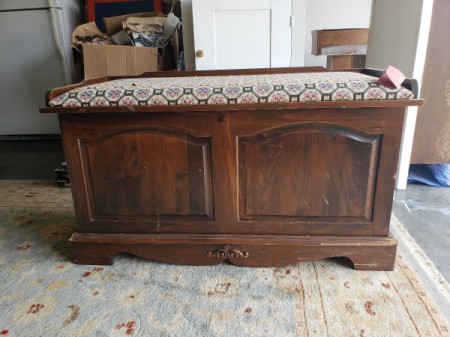 Value of a Murphy Cedar Chest - chest with a padded seat on top