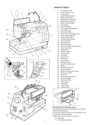 Removing the Upper Feed
 Mechanism on a Janome - manual page