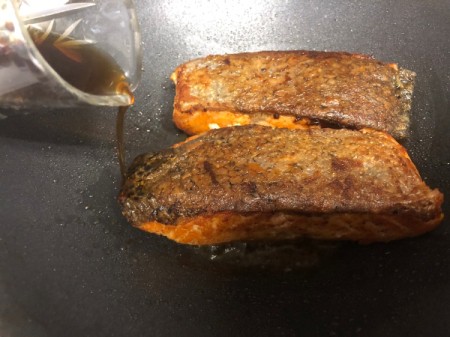adding Soy Citrus to Salmon