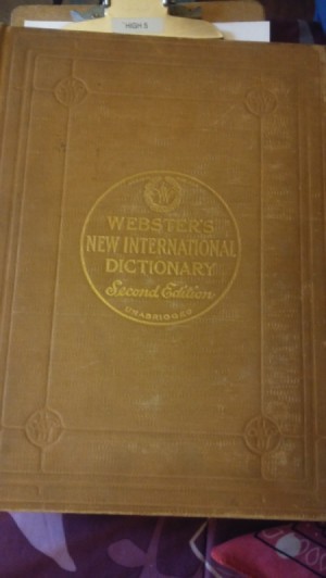 Value of a 1949 Webster's Dictionary Set - front cover