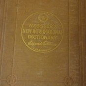 Value of a 1949 Webster's Dictionary Set - front cover