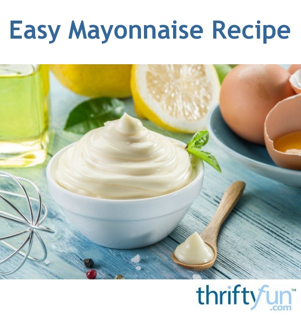Easy Mayonnaise Recipe ThriftyFun