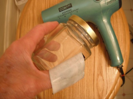Use Hairdryer for No Residue Label Removal - removing label