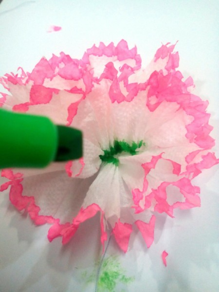 Making a Flower Pen - separate the petals and color the layers