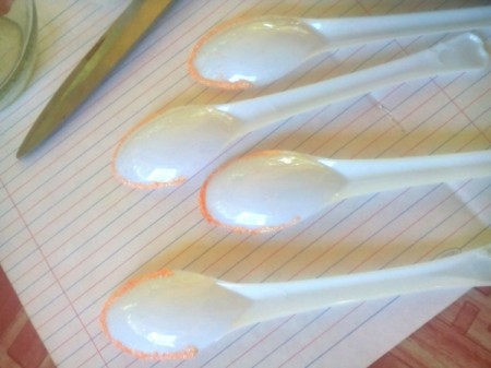 Recycled Candle Night Lamp - several spoons