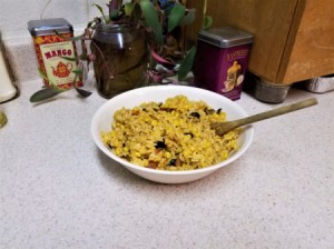 bowl of jambalaya dinner