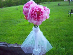 Bridal Dress Flower Vases - closeup of finished vase