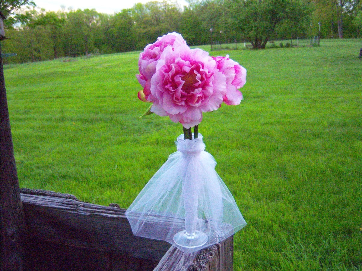 How to Make Bridal Dress Flower Vases My Frugal Wedding