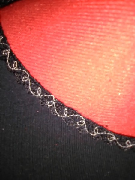 Hand Embroidered Modified T-Shirt - decorative stitching for sewing on lace