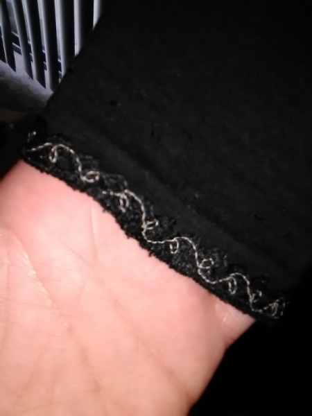 Hand Embroidered Modified T-Shirt - sleeve lace