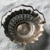 Differentiating Between Silver and Silver Plate - ornate silver handled basket bowl
