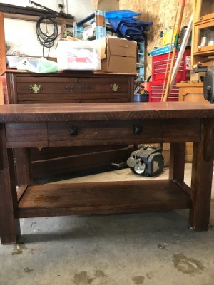 Value of a Mersman Library Table - table in garage