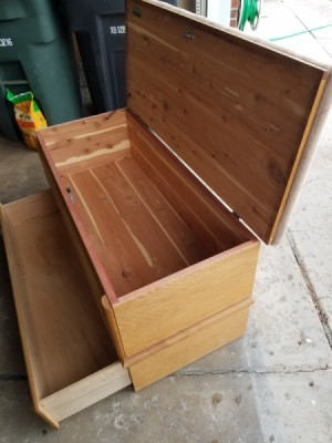 Getting a Key for a Murphy Cedar Chest - cedar chest with a bottom drawer