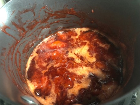 Strawberry Compote in pan