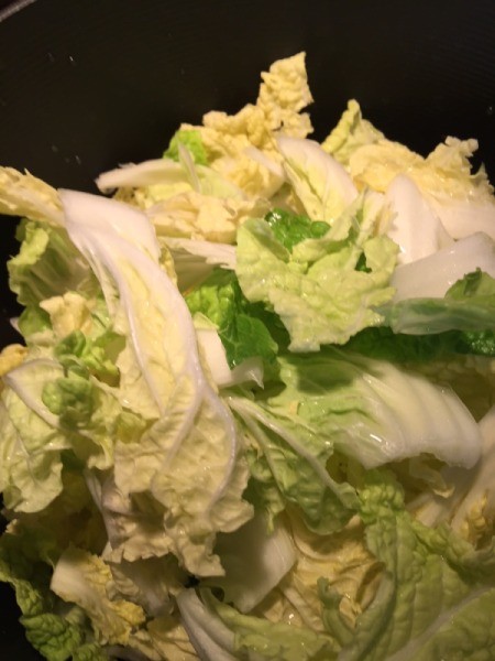 cut napa cabbage