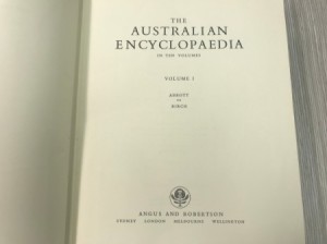 Value of a 1958 Australian Encyclopaedia Set  - cover page