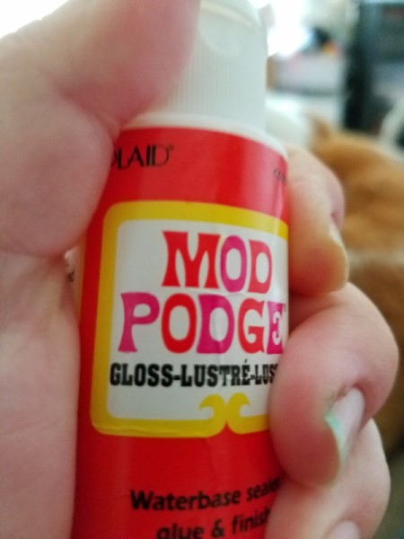 Using Mod Podge on Play-Doh