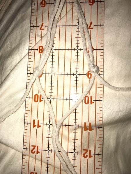 DIY Macrame Plant Hangers - separate cords about the knot