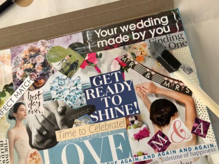 Making a Collage Folder - coating with Mod Podge