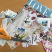 Making a Collage Folder - clippings