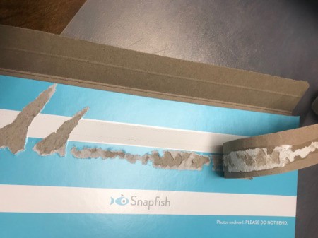 Making a Collage Folder - peel off cardboard to prep folder surface