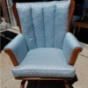Information on Heywood-Wakefield Chair - blue upholstered armchair