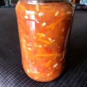 Spiced Tomato Chutney in jar