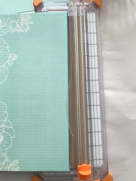 Up-cycled Clipboard - use paper cutter to trim flap