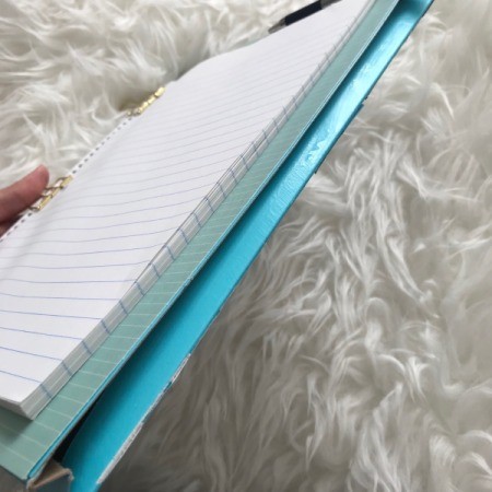 Up-cycled Clipboard - view of inside pocket