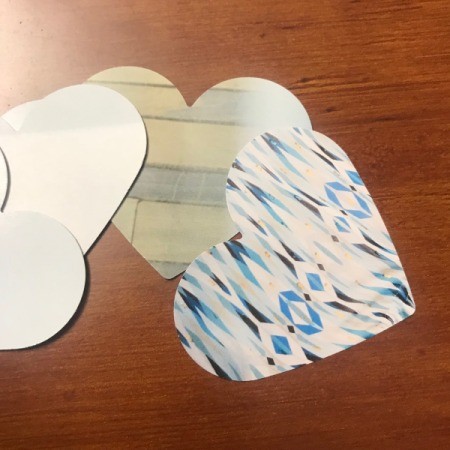 Making Confetti from Magazines and Shopping Catalogs - heart shape pieces