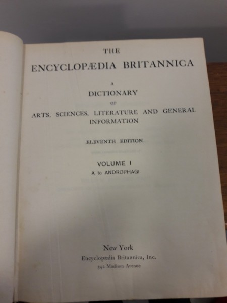 Value of Eleventh Edition Encyclopaedia Britannica