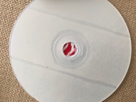 Wall Memo Clothespin Board - cover sticky center with a piece of tape applied from the back side