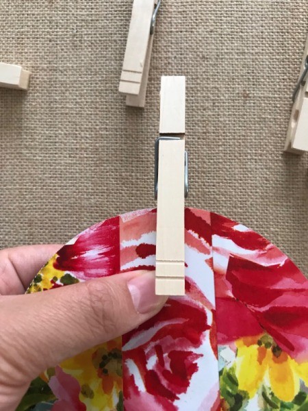 Wall Memo Clothespin Board - glue to the back side