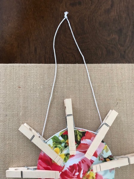 Wall Memo Clothespin Board - knot the ends
